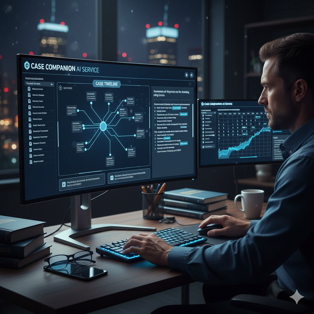 Case Companion AI tool for instant legal research, case file summaries, and real-time updates